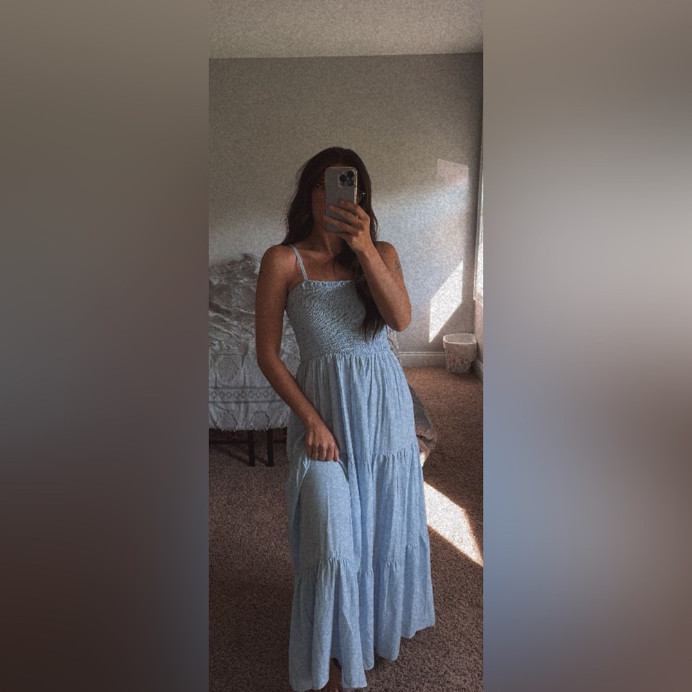 Baby blue pretty little garden dress.